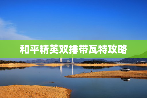和平精英双排带瓦特攻略