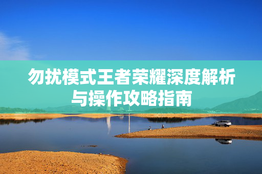 勿扰模式王者荣耀深度解析与操作攻略指南