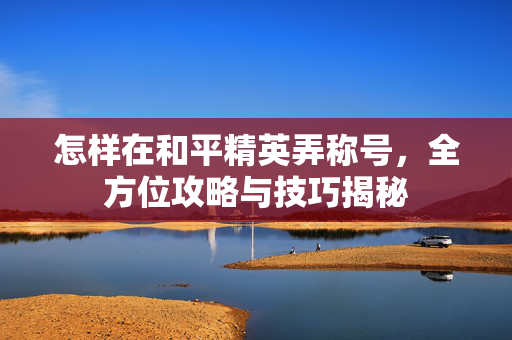 怎样在和平精英弄称号，全方位攻略与技巧揭秘