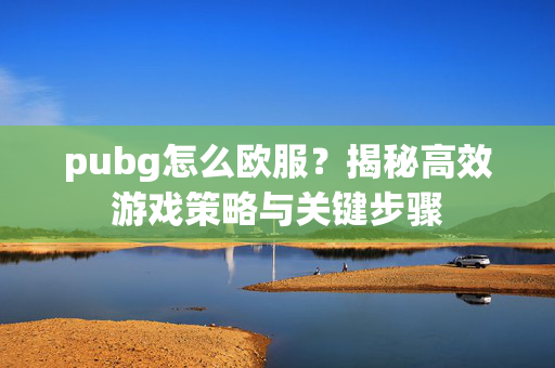 pubg怎么欧服？揭秘高效游戏策略与关键步骤