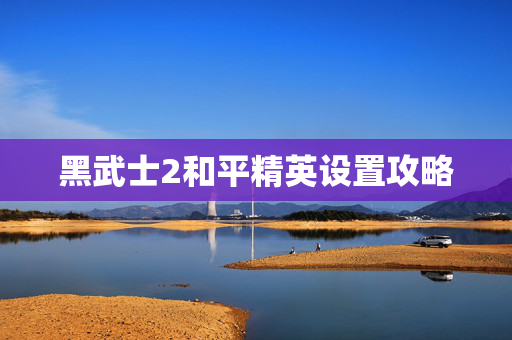 黑武士2和平精英设置攻略