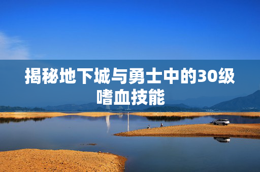揭秘地下城与勇士中的30级嗜血技能