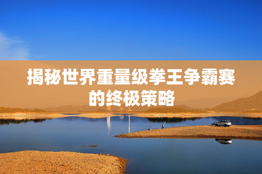揭秘世界重量级拳王争霸赛的终极策略