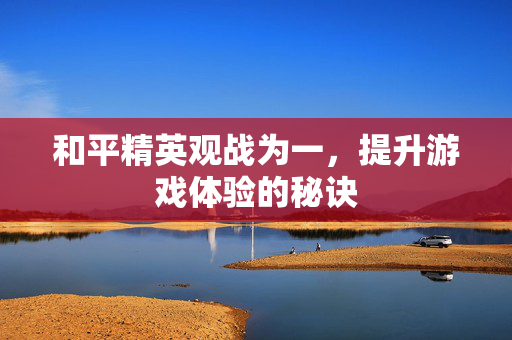 和平精英观战为一，提升游戏体验的秘诀